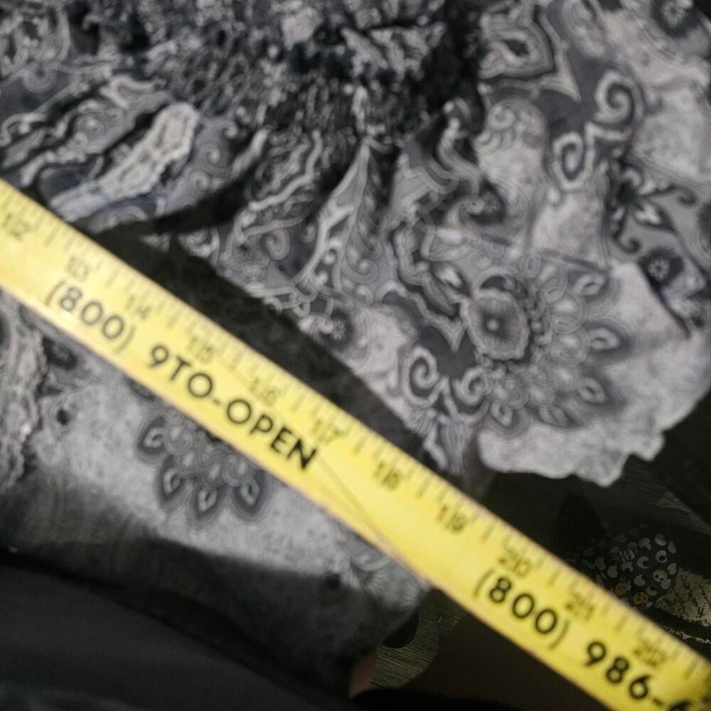 vintage y2k 2000s grey whimsigoth chiffon top - Picture 5 of 6